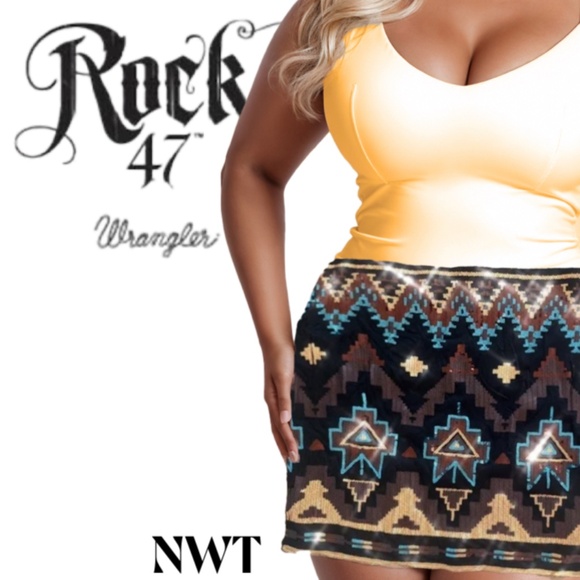 🆕 Rock 47 Skirt Size Black Sequin Mini Lined Stretch Festive